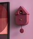 Vægur »Modern Cuckoo«, i burgunderfarve