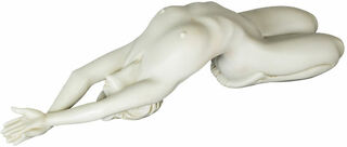 Sculpture "Reclining Nude", artificial marble version by Hans Rabanser
