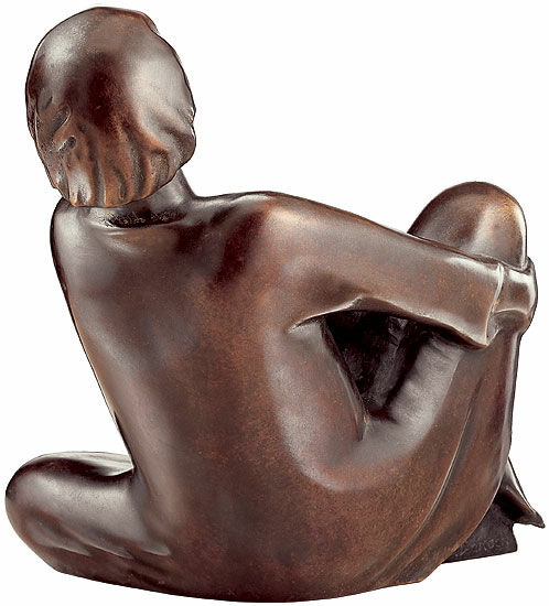 Sculpture "L'homme qui chante" (1928), réduction en bronze, hauteur 20 cm von Ernst Barlach