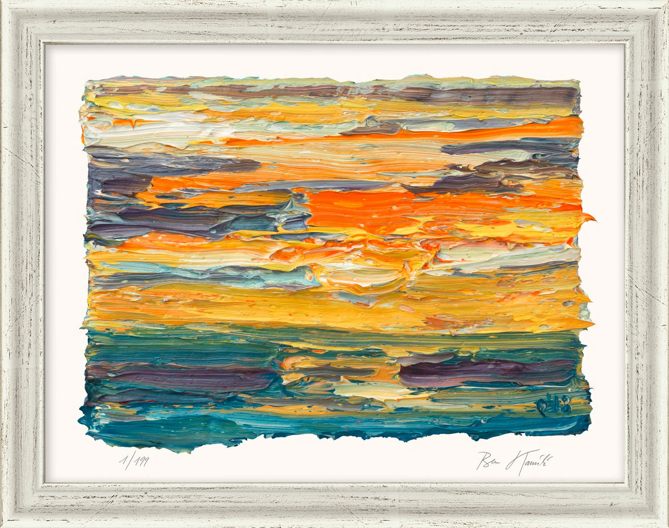 Picture "Evening Sky in the North" (2018), framed by Ben Kamili