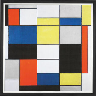 Bild "Composition A" (1920), gerahmt von Piet Mondrian