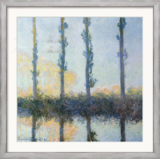 Tavla "Fyra träd" (1891), inramad av Claude Monet