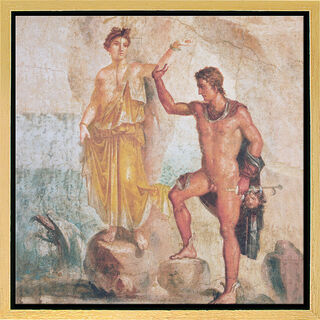 Mural from Pompeii: Picture "Perseus and Andromeda", framed