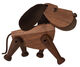 Houten figuur "Bobby de Hond" - Ontwerp Hans Bolling van ArchitectMade