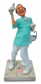 Caricature "The Dentist", cast hand-painted