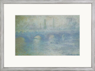 Tableau "Pont de Waterloo, effet de brouillard" (1903), encadré