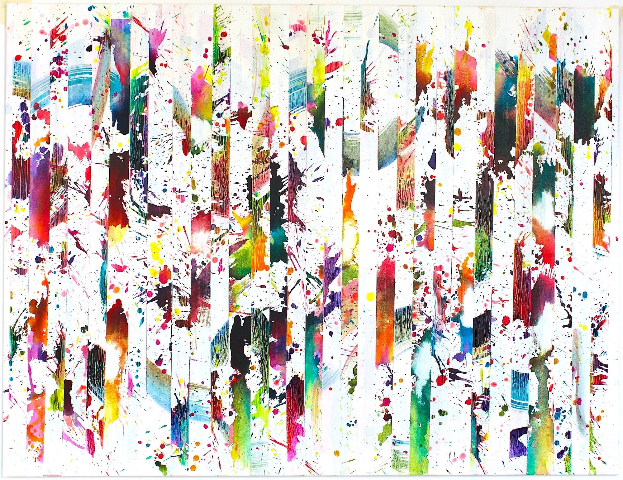 Cuadro «Dropping Line Shining Colour» (2025) (pieza única) de Ruri Matsumoto
