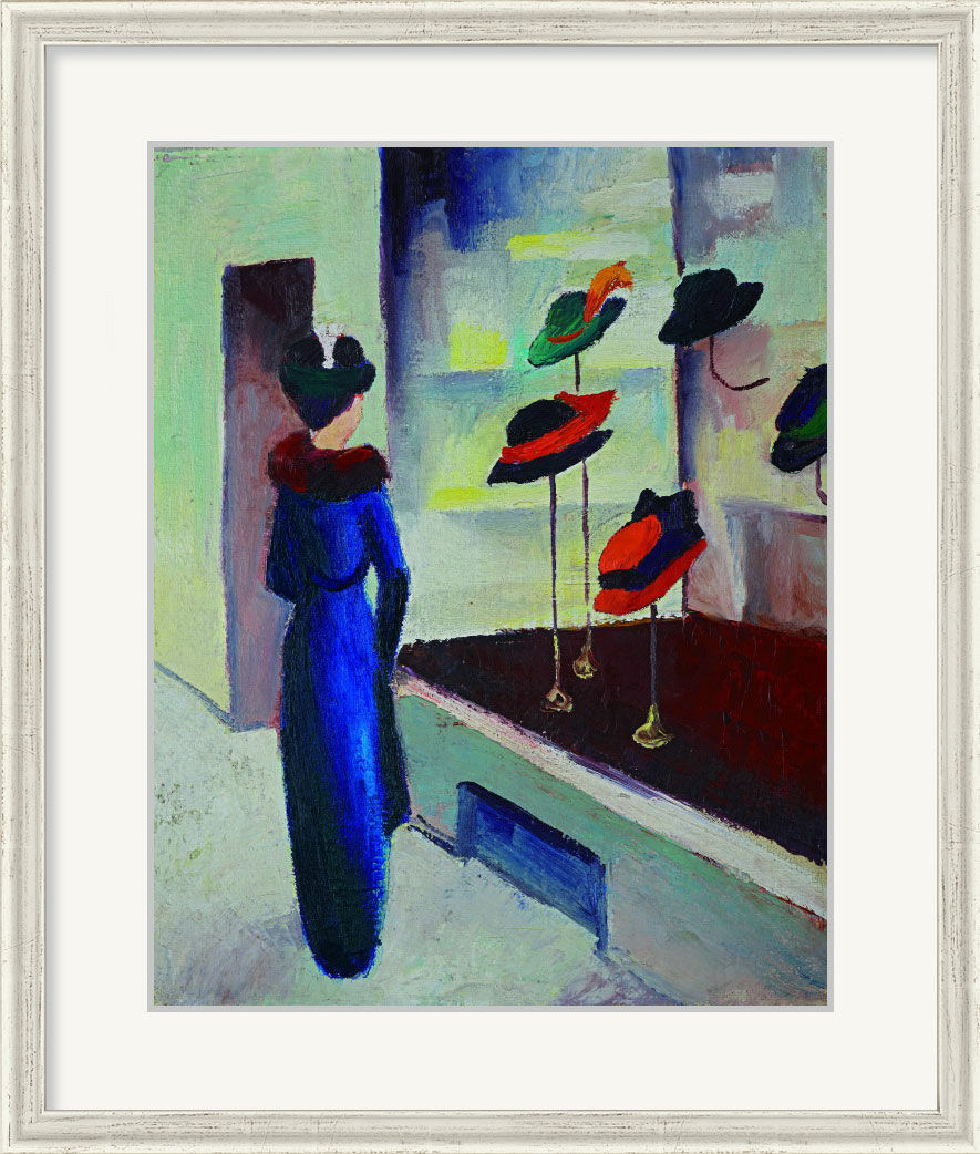 Picture "The Hat Shop" (1913), framed by August Macke