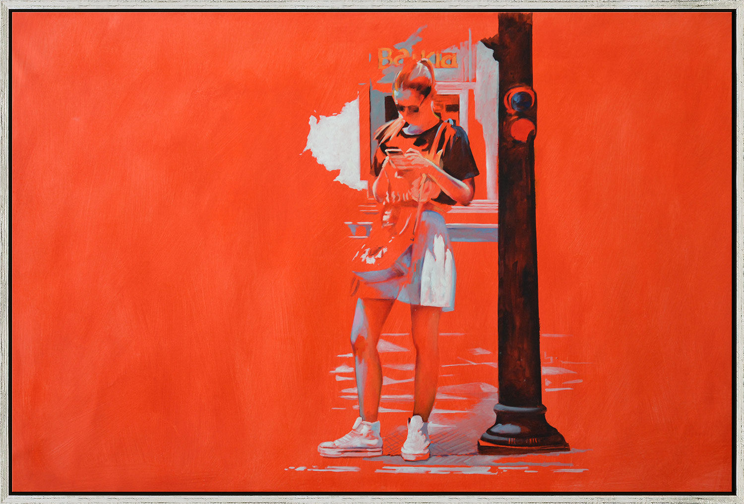 Bild "El semáforo" (2020) (Original / Unikat), gerahmt von Esther Miranda