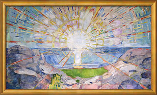 Obraz "Slunce", verze ve zlatém rámu od Edvard Munch
