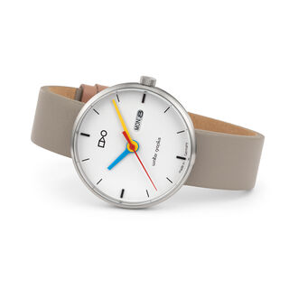Bauhaus Walter Gropius "Forum Simplex Date" polshorloge – Gemaakt in Duitsland – Saffierglas – 39 mm