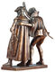 Skulpturengruppe "Faust und Mephisto", Reduktion in Kunstbronze von Mathieu Molitor
