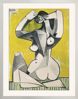 Tableau "Nu accroupi" (1954), encadré von Pablo Picasso