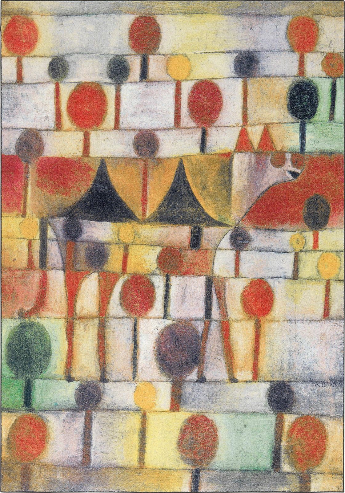 Teppich "Kamel in rhythmischer Baumlandschaft" (230 x 160 cm) von Paul Klee