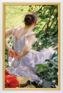Picture "In the Forest" (1893), framed by Anders Zorn
