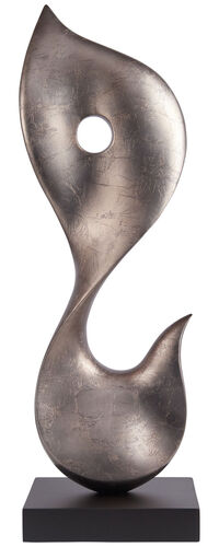 Skulptur "Wave" (silberfarbene Version), Kunstguss