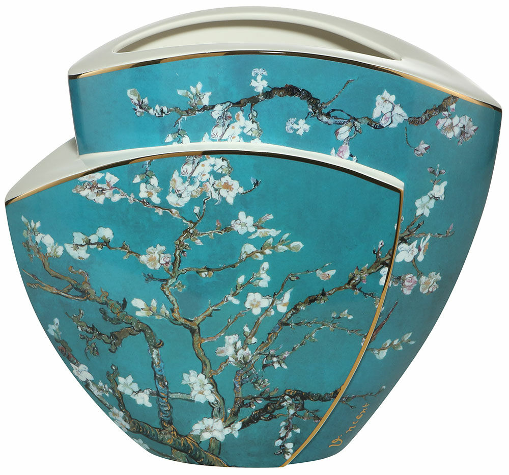 Vase en porcelaine "Fleur d'amandier" avec décoration en or von Vincent van Gogh
