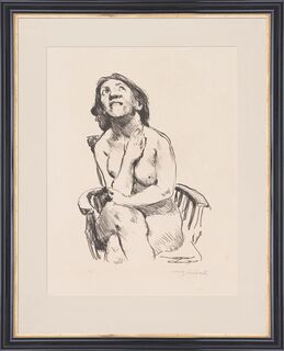 Picture "Female Nude in an Armchair" (1914)