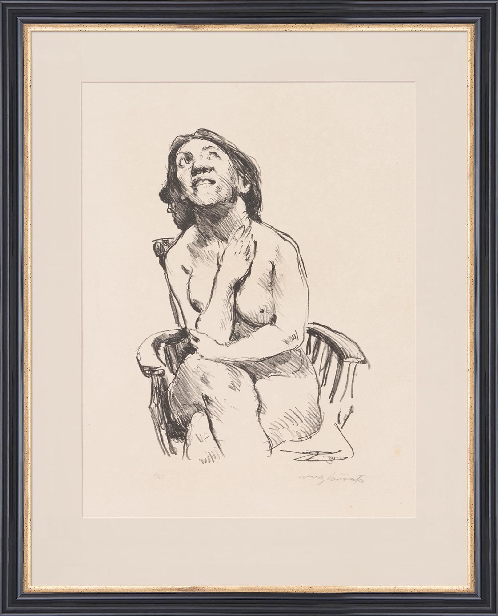 Quadro “Nudo femminile su una poltrona” (1914) di Lovis Corinth