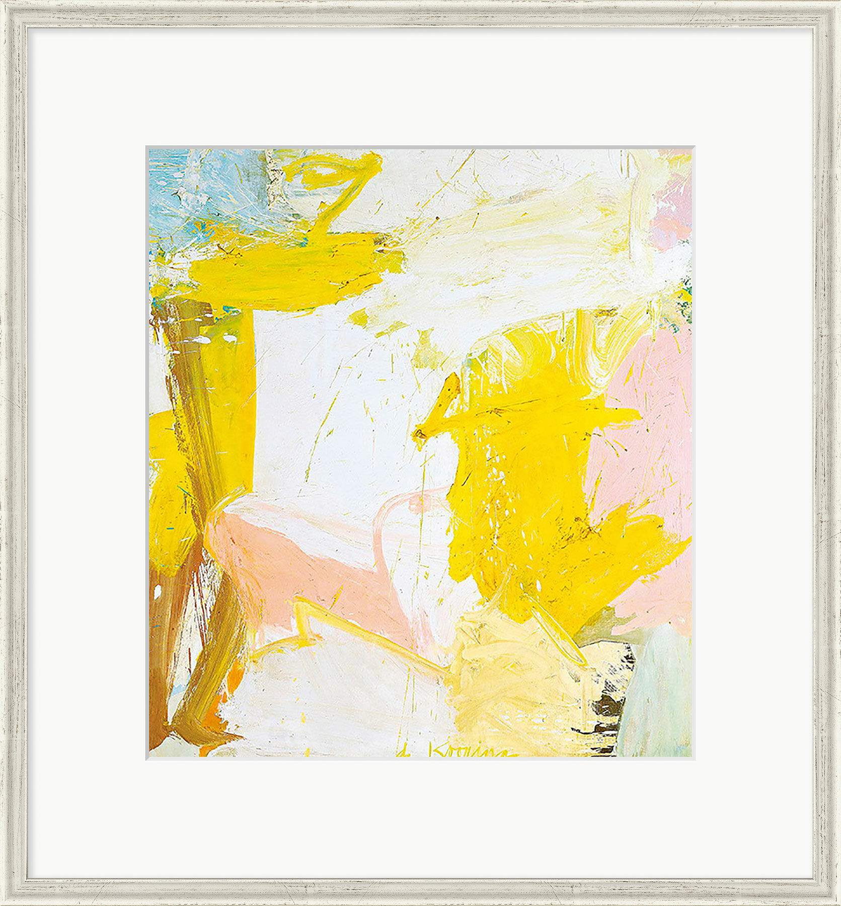 Picture "Rosy-Fingered Dawn at Louse Point" (1963), framed by Willem de Kooning