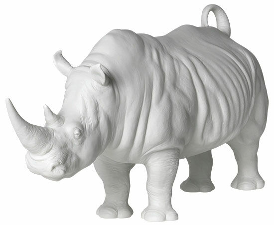 Porseleinen sculptuur "Rhino" - Ontwerp Ernest Massuet von Lladró