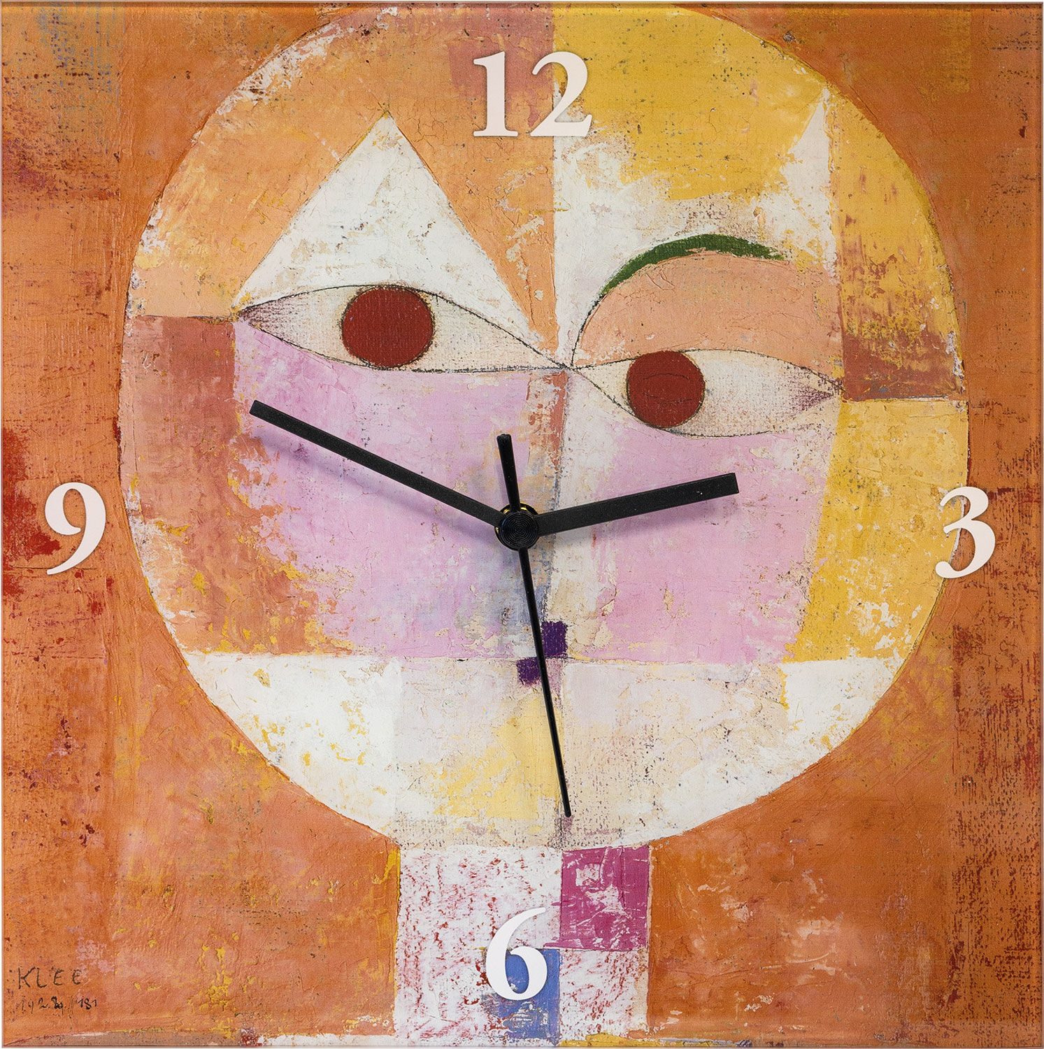 Väggklocka "Senecio", glas av Paul Klee