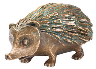 Tuinbeeld "Jonge egel, goede neus", brons