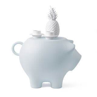 Tavolino "Sidepig babyblue" (per uso interno ed esterno) – progettato da Timo Keultjes e Diederik Dam di  Werkwaardig