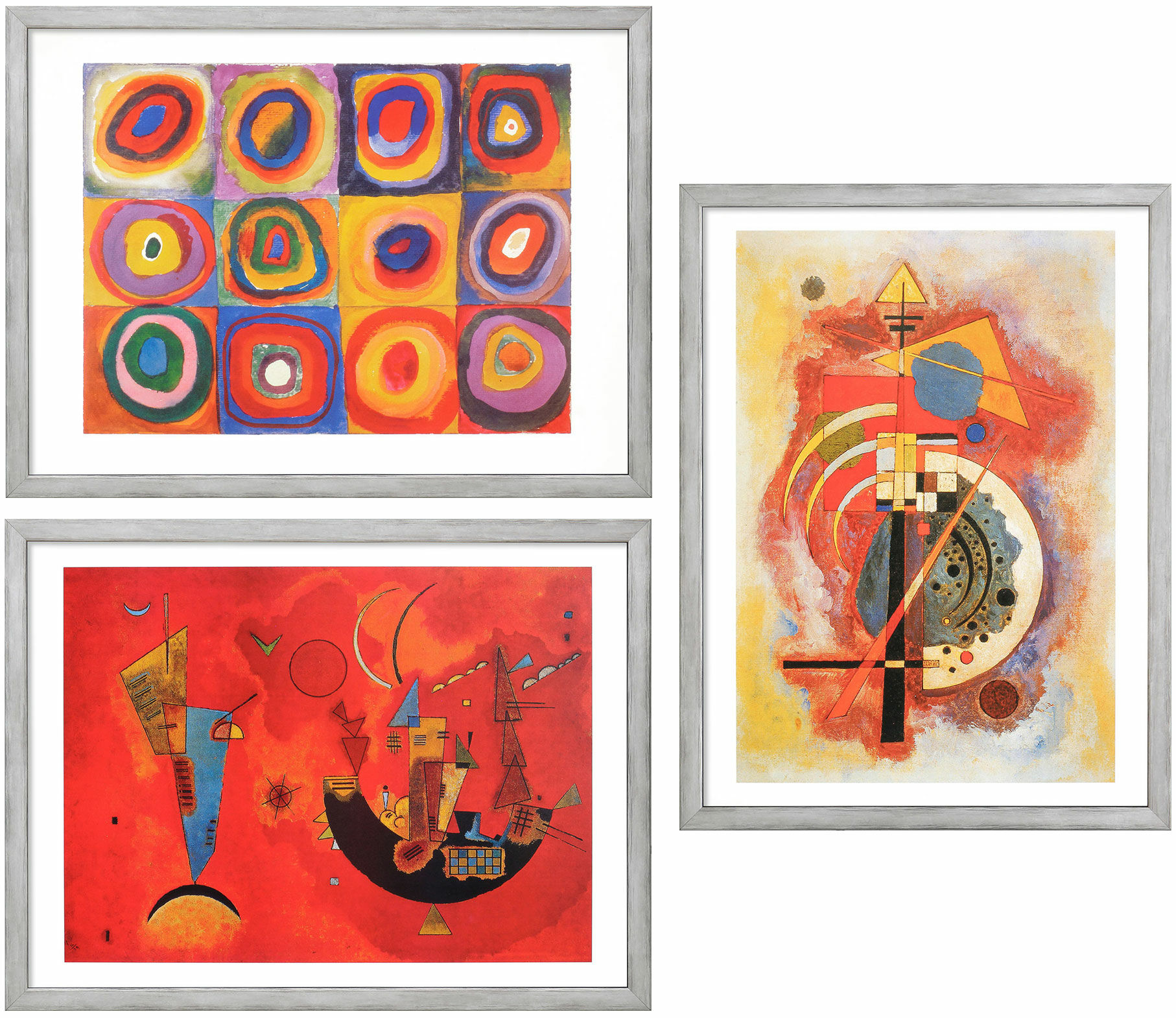 Set of 3 pictures, framed by Wassily Kandinsky