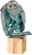 Skulptur "Eule", Version Bronze grün von Kristin Kolb