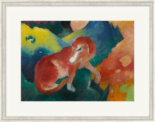 Picture "The Red Dog" (1911), framed by Franz Marc