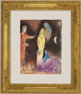 Beeld "Chloë wordt versierd door Klearista" (1961) von Marc Chagall