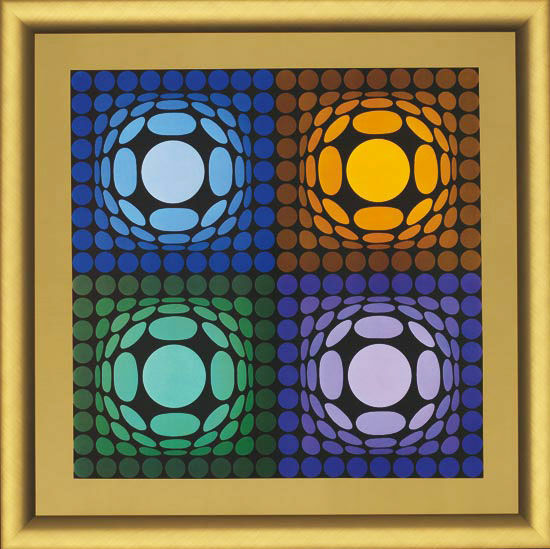 Picture "VEGA-BI-ARCT", framed by Victor Vasarely