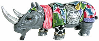 Sculpture "Rhinoceros Fernando", art casting