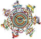 Reloj de pared "Cycling Time" de David Gerstein