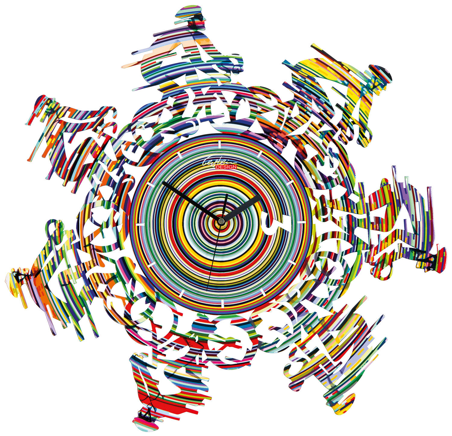 Reloj de pared "Cycling Time" de David Gerstein