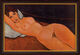 Tableau "Nu féminin couché sur coussin blanc" (1917), encadré de Amedeo Modigliani