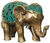 Skulptur "Elefant" (grüne Version), Bronze