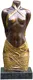 Sculpture "Drapery II", bronze version partially gold-plated by Willi Kissmer