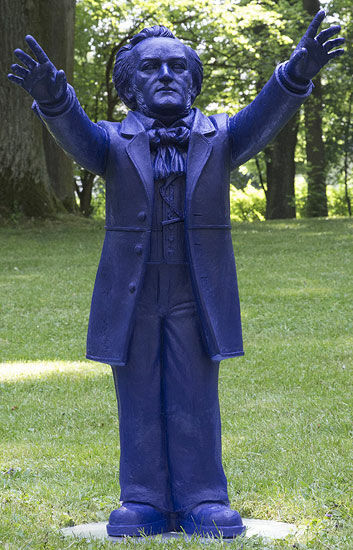 Skulptur "Richard Wagner", unsignierte Version nachtblau von Ottmar Hörl