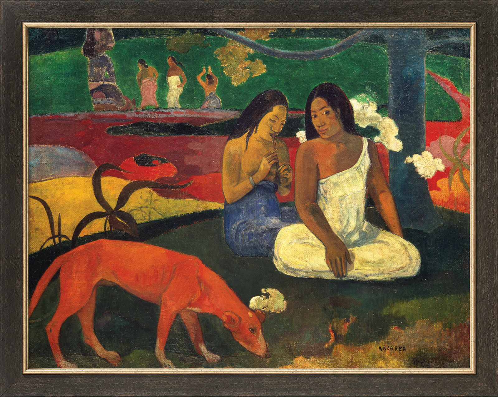 Bild "Arearea" (1892), gerahmt von Paul Gauguin
