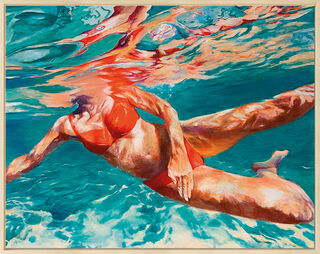 Obraz „Mermaid VIII“ (2024) (originál / jedinečný exemplář), zarámovaný