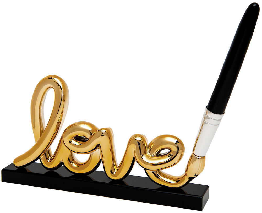 Sculpture lettrée / objet décoratif "Love Sign Gold", grande version de Sequenze
