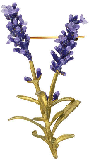 Brooch "Lavender Blossom"