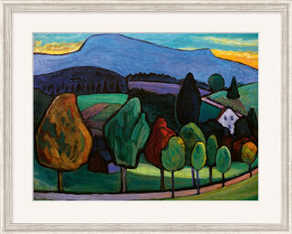 Picture "The Blue Mountain" (1952), framed