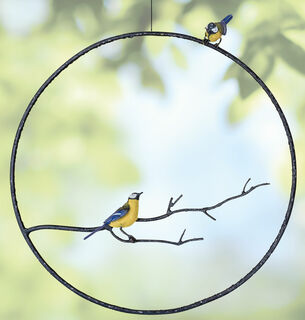 Garden object / hanging decoration "Blue Tit Ring"