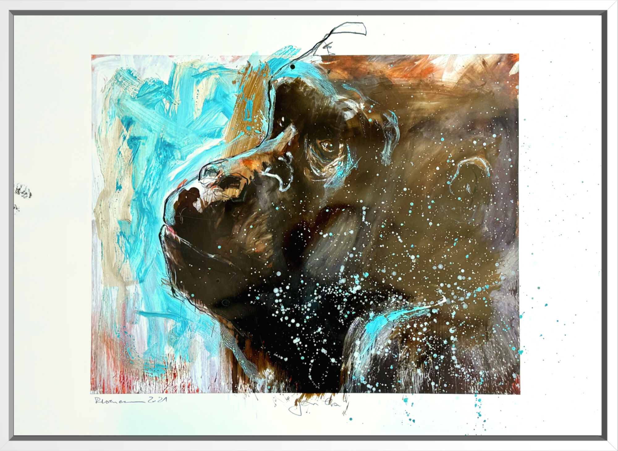 Picture "Gorilla_1.15" (2021) (Unique piece) by Ralf Koenemann