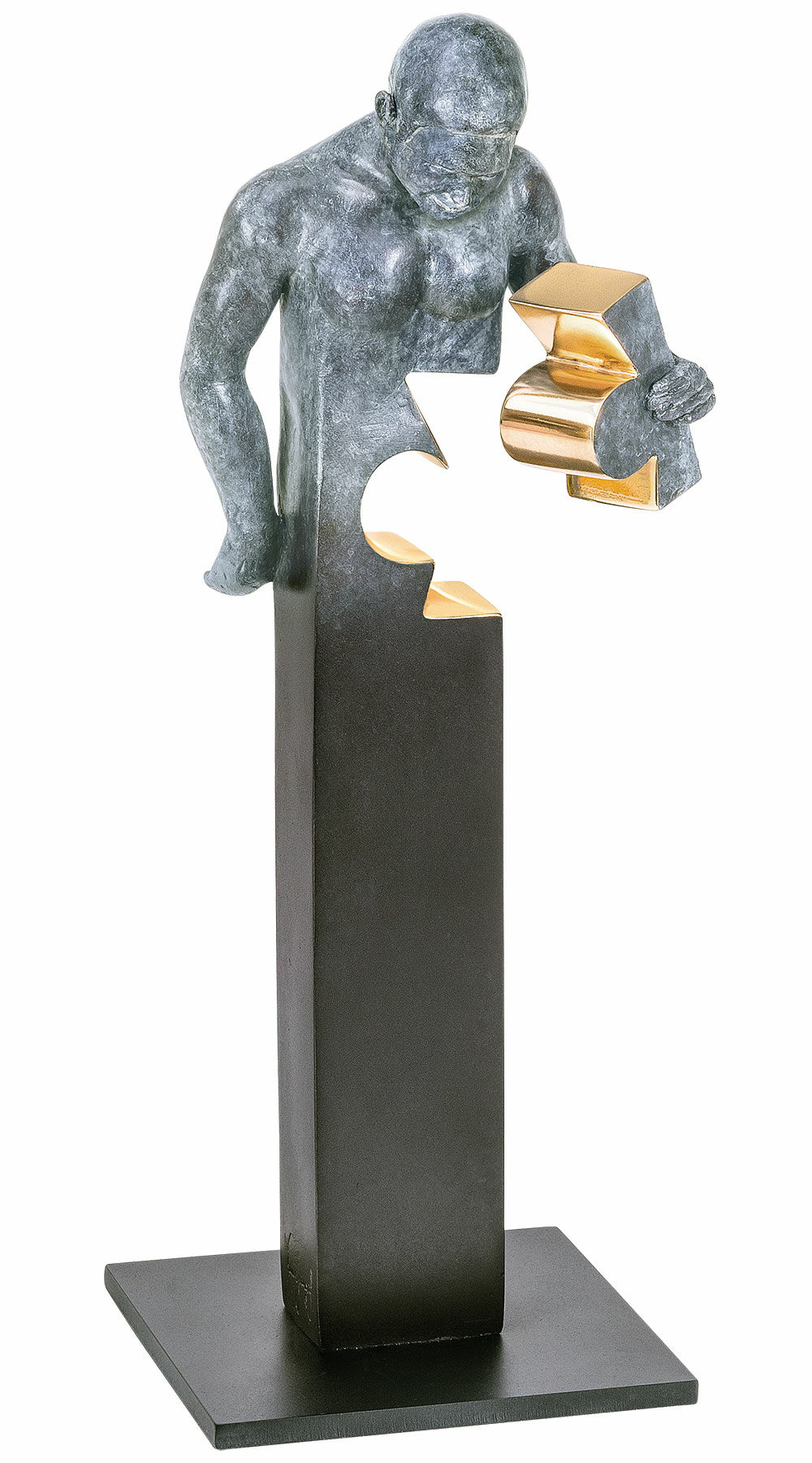 Sculpture "Eureka", bronze by Annie Jungers