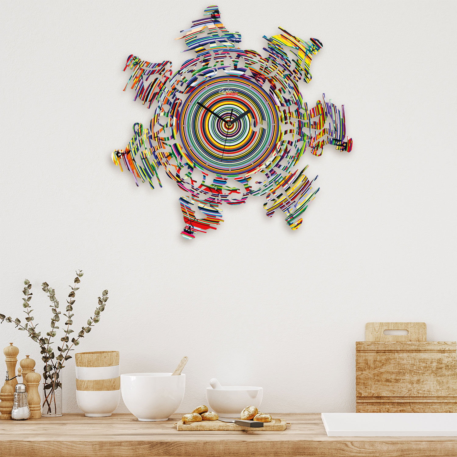 Reloj de pared "Cycling Time" de David Gerstein