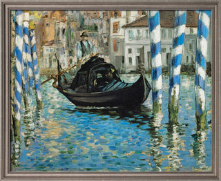 Bild "Canal Grande in Venedig" (1874), gerahmt von Edouard Manet